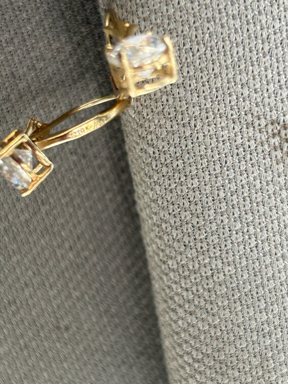 14k gold earrings 4.0 ct